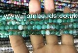 CAA1675 15.5 inches 6mm faceted round banded agate beads