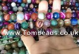 CAA1683 15.5 inches 12mm faceted round banded agate beads