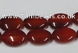 CAA170 15.5 inches 12*16mm oval red agate gemstone beads