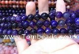 CAA1732 15 inches 10mm faceted round fire crackle agate beads