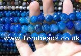 CAA1737 15 inches 10mm faceted round fire crackle agate beads