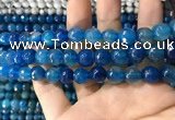 CAA1738 15 inches 10mm faceted round fire crackle agate beads