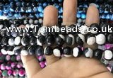 CAA1775 15 inches 10mm faceted round fire crackle agate beads