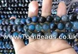 CAA1790 15 inches 10mm faceted round fire crackle agate beads