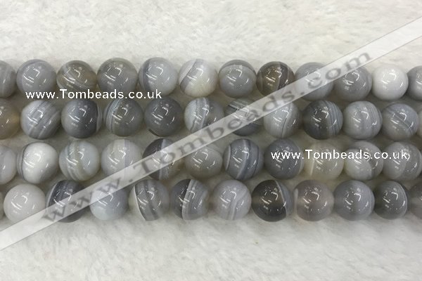 CAA1806 15.5 inches 16mm round banded agate gemstone beads