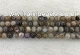 CAA1812 15.5 inches 8mm round banded agate gemstone beads