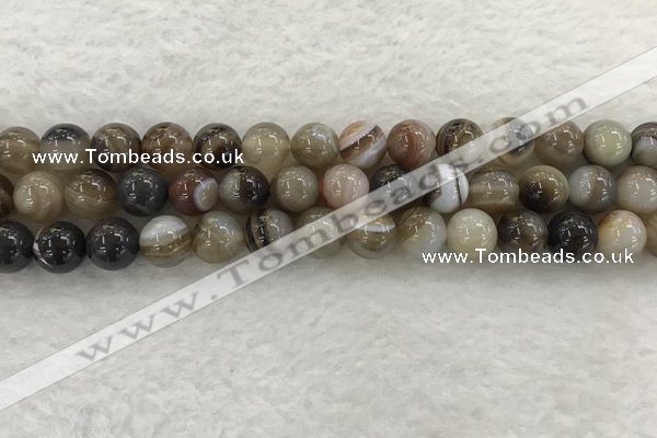 CAA1813 15.5 inches 10mm round banded agate gemstone beads