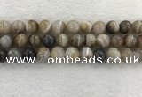 CAA1816 15.5 inches 16mm round banded agate gemstone beads