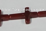 CAA183 15.5 inches 20*30mm cross red agate gemstone beads