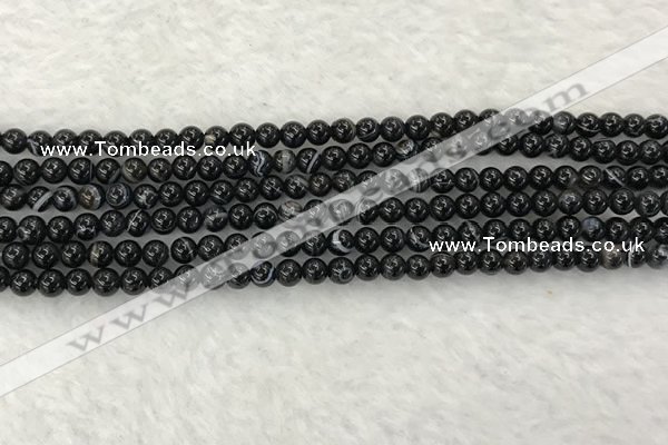 CAA1830 15.5 inches 4mm round banded agate gemstone beads