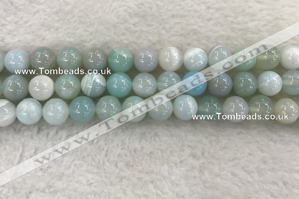 CAA1845 15.5 inches 14mm round banded agate gemstone beads