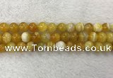 CAA1854 15.5 inches 12mm round banded agate gemstone beads