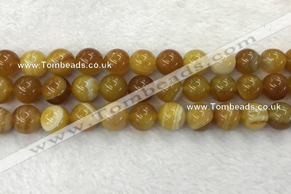 CAA1856 15.5 inches 16mm round banded agate gemstone beads