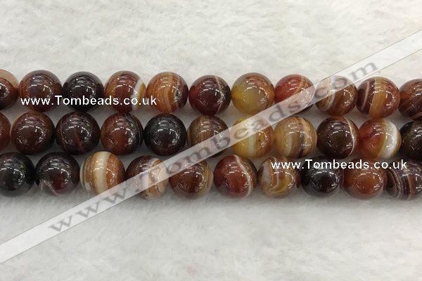 CAA1865 15.5 inches 14mm round banded agate gemstone beads