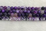 CAA1873 15.5 inches 10mm round banded agate gemstone beads