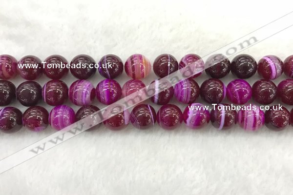 CAA1884 15.5 inches 12mm round banded agate gemstone beads