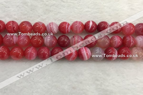 CAA1895 15.5 inches 14mm round banded agate gemstone beads