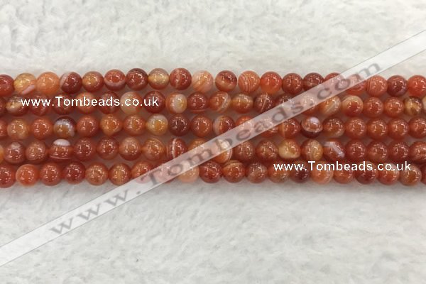 CAA1901 15.5 inches 6mm round banded agate gemstone beads