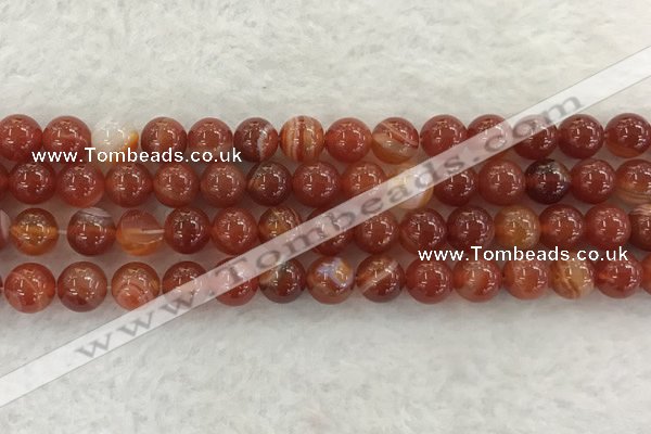 CAA1903 15.5 inches 10mm round banded agate gemstone beads