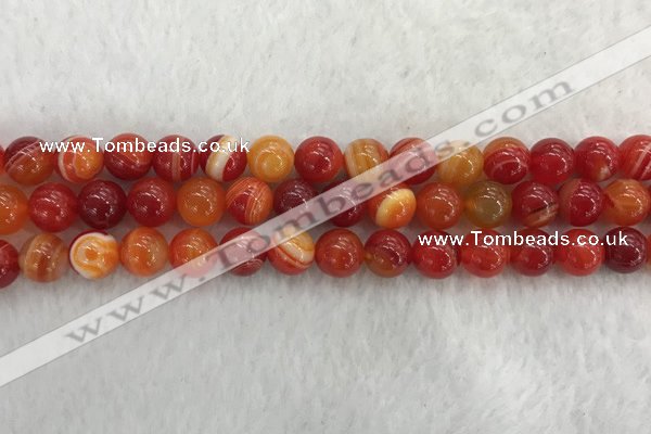 CAA1913 15.5 inches 10mm round banded agate gemstone beads