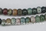 CAA192 15.5 inches 5*8mm rondelle indian agate beads wholesale