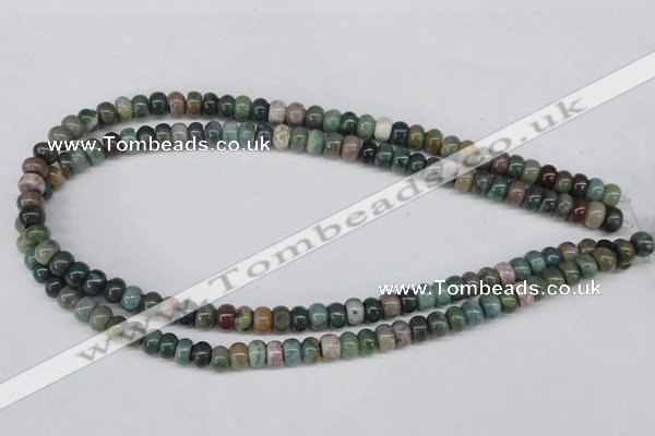 CAA192 15.5 inches 5*8mm rondelle indian agate beads wholesale