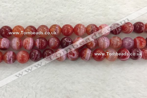 CAA1924 15.5 inches 12mm round banded agate gemstone beads