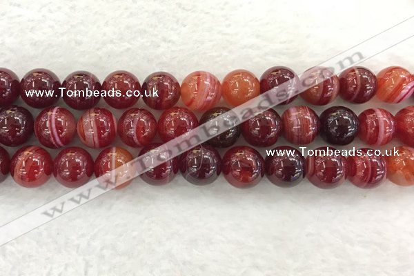 CAA1926 15.5 inches 16mm round banded agate gemstone beads