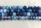 CAA1934 15.5 inches 12mm round banded agate gemstone beads