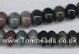 CAA194 15.5 inches 8*12mm rondelle indian agate beads wholesale