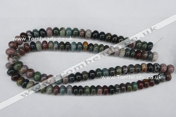 CAA194 15.5 inches 8*12mm rondelle indian agate beads wholesale