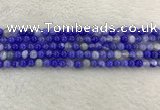 CAA1940 15.5 inches 4mm round banded agate gemstone beads