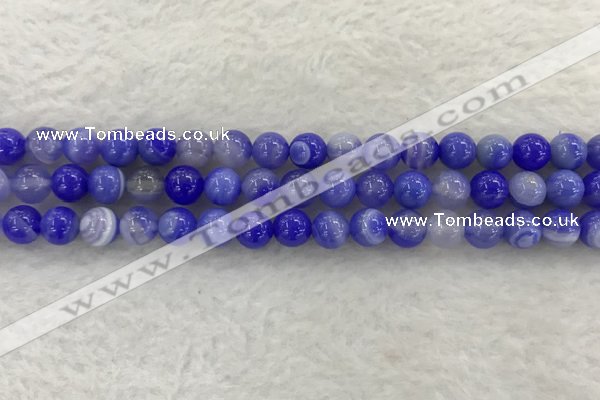 CAA1942 15.5 inches 8mm round banded agate gemstone beads