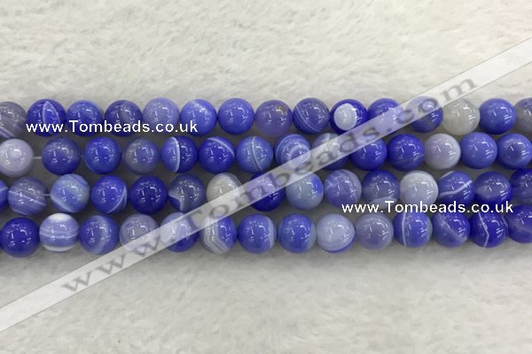 CAA1943 15.5 inches 10mm round banded agate gemstone beads