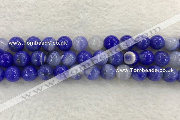 CAA1945 15.5 inches 14mm round banded agate gemstone beads