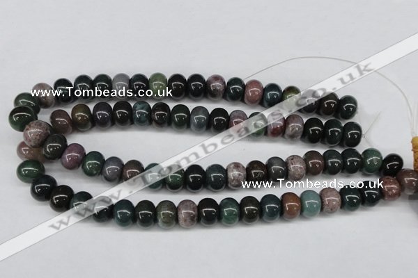 CAA195 15.5 inches 10*14mm rondelle indian agate beads wholesale