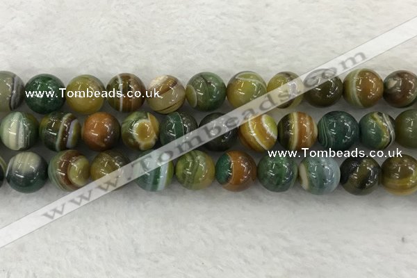 CAA1966 15.5 inches 16mm round banded agate gemstone beads