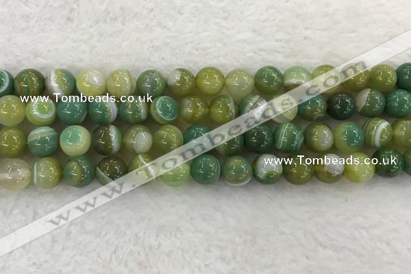 CAA1973 15.5 inches 10mm round banded agate gemstone beads