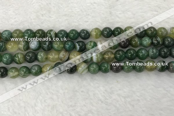 CAA1982 15.5 inches 8mm round banded agate gemstone beads