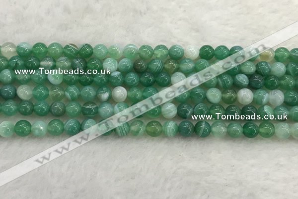 CAA2001 15.5 inches 6mm round banded agate gemstone beads