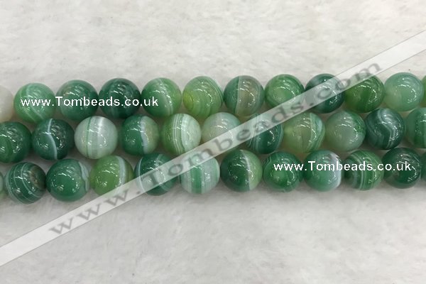 CAA2005 15.5 inches 14mm round banded agate gemstone beads