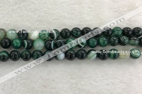 CAA2013 15.5 inches 10mm round banded agate gemstone beads