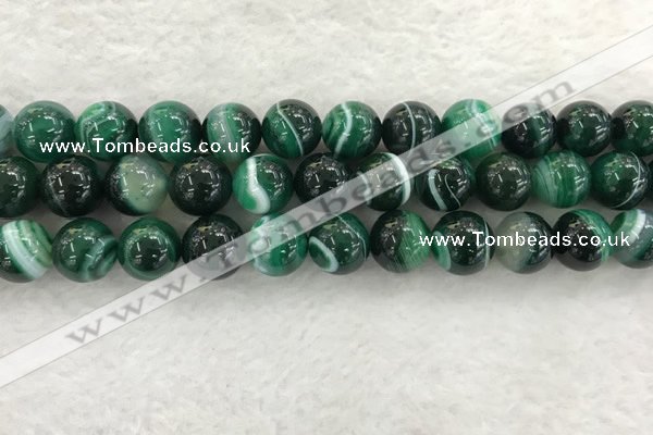 CAA2015 15.5 inches 14mm round banded agate gemstone beads