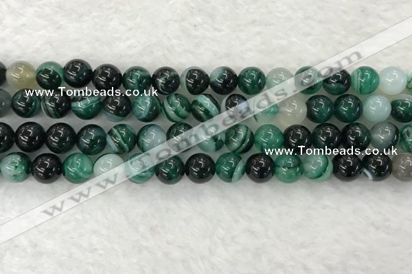 CAA2023 15.5 inches 10mm round banded agate gemstone beads