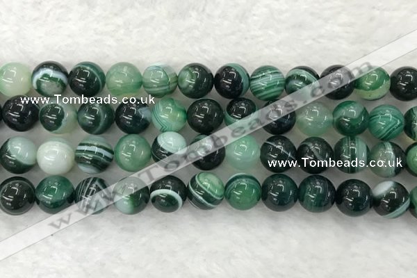 CAA2025 15.5 inches 14mm round banded agate gemstone beads