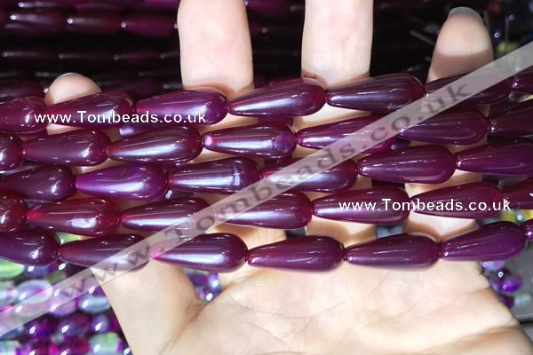 CAA2054 15.5 inches 8*20mm teardrop agate beads wholesale