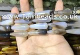 CAA2062 15.5 inches 10*30mm teardrop agate beads wholesale