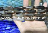 CAA2064 15.5 inches 10*30mm teardrop agate beads wholesale