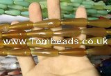 CAA2066 15.5 inches 10*30mm teardrop agate beads wholesale