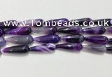 CAA2071 15.5 inches 10*30mm teardrop agate beads wholesale